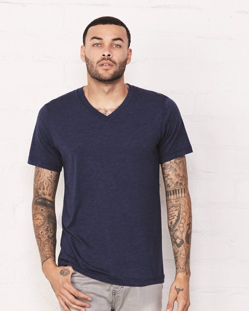 Bella + Canvas - Unisex Triblend Short Sleeve V-Neck Tee