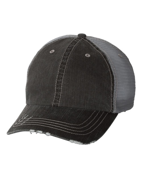 Mega Cap - Herringbone Unstructured Trucker Cap