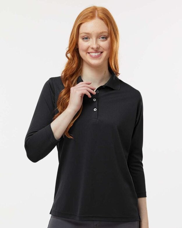 Paragon - Womens Lady Palm Three-Quarter Sleeve Polo with buttons
