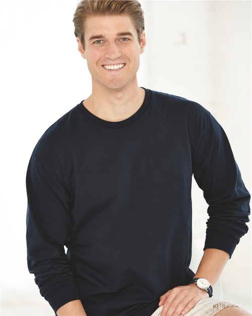Bayside - USA-Made 100% Cotton Long Sleeve T-Shirt