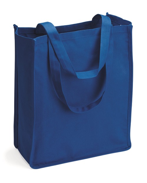 Q-Tees - Tees-27.3L Gusseted Jumbo Canvas Shopper