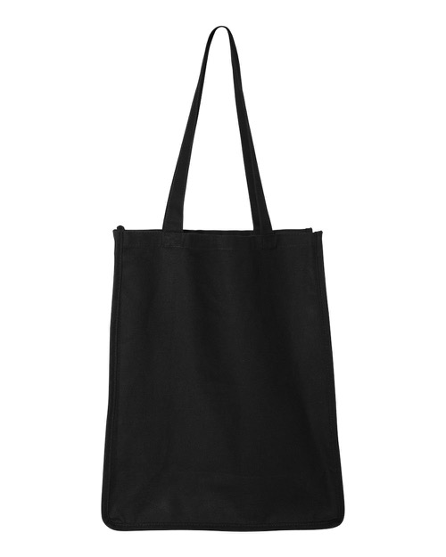 Q-Tees - Tees-27.3L Gusseted Jumbo Canvas Shopper