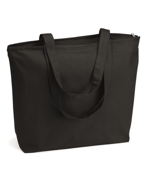 Q-Tees - Tees-24.5L Canvas Zippered Tote