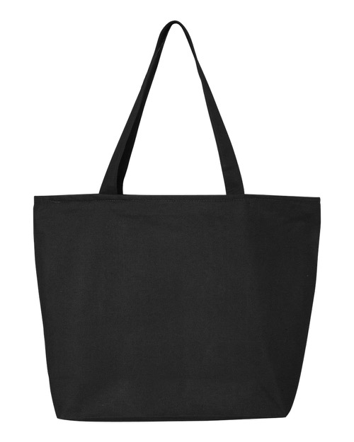 Q-Tees - Tees-24.5L Canvas Zippered Tote