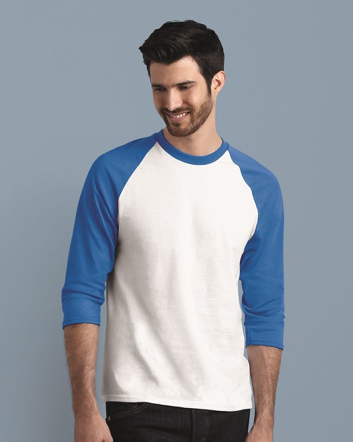 Gildan - Heavy Cotton Three-Quarter Raglan Sleeve Baseball T-Shirt