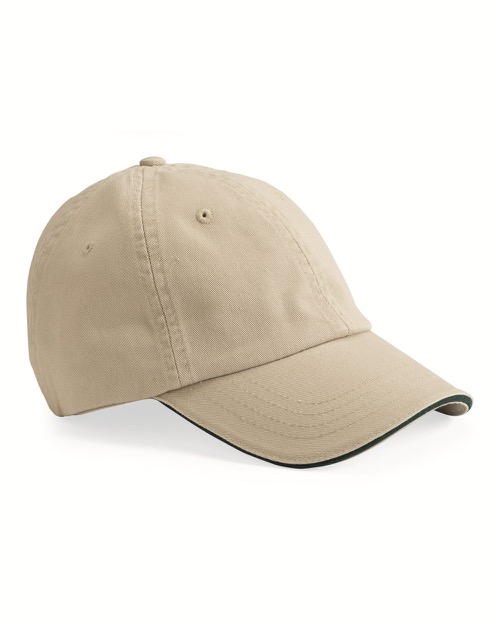 Bayside - USA-Made Unstructured Twill Cap with Sandwich Visor