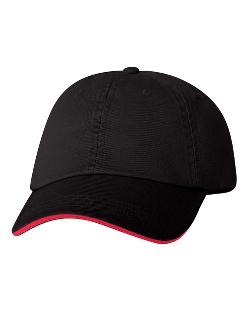 Bayside - USA-Made Unstructured Twill Cap with Sandwich Visor