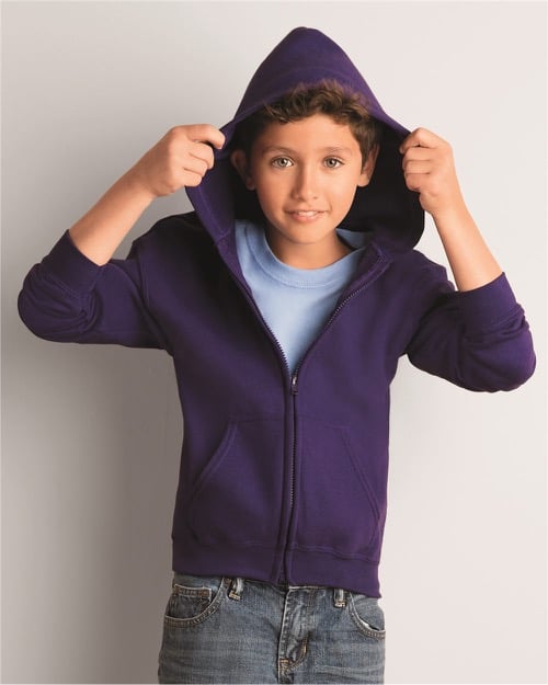 Gildan - Heavy Blend Youth Full-Zip Hooded Sweatshirt