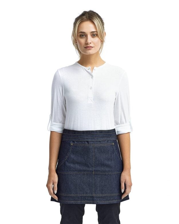 Artisan Collection by Reprime - Four-Pocket Jeans Stitch Denim Waist Apron