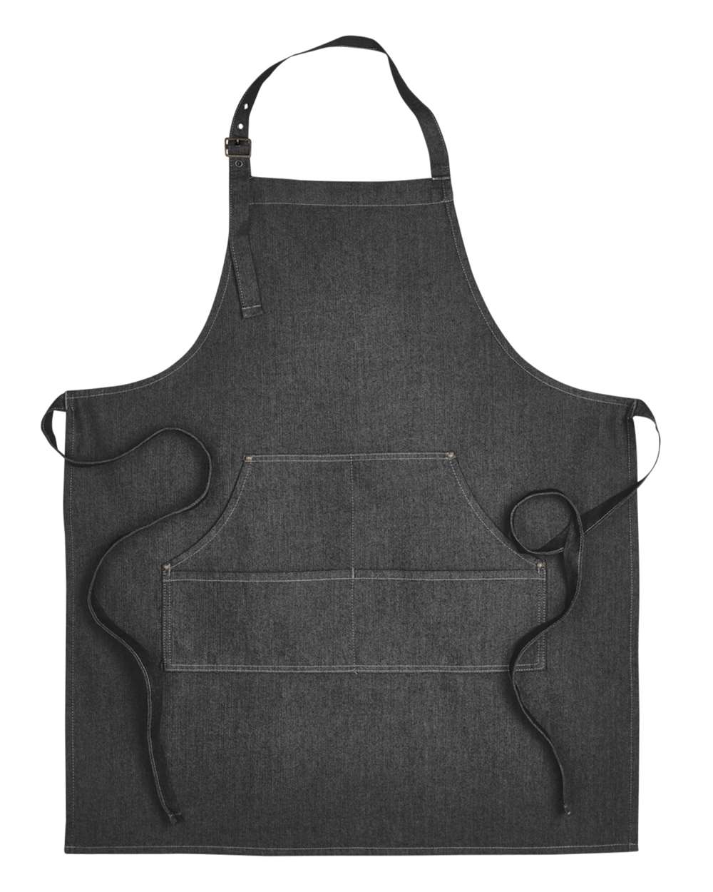 Artisan Collection by Reprime - Four-Pocket Jeans Stitch Denim Bib Apron
