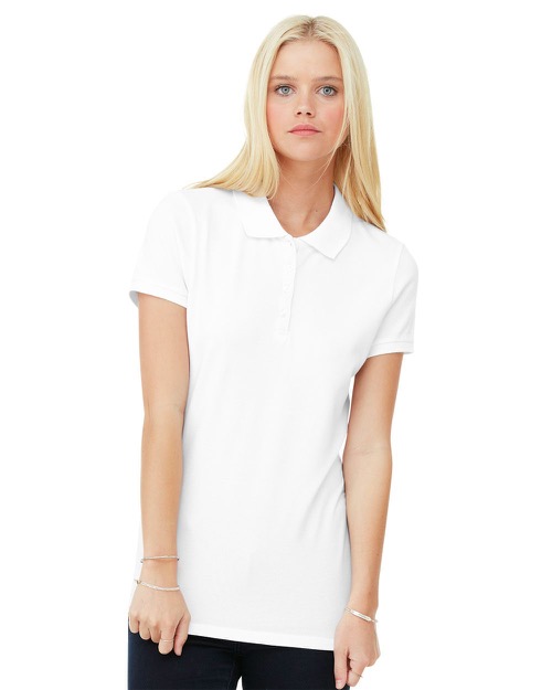Bella + Canvas - Women's Cotton Spandex Mini Pique Short Sleeve Polo