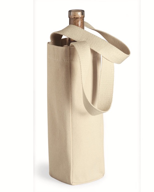 Liberty Bags - 10 Ounce Cotton Canvas Single Bottle Wine Tote