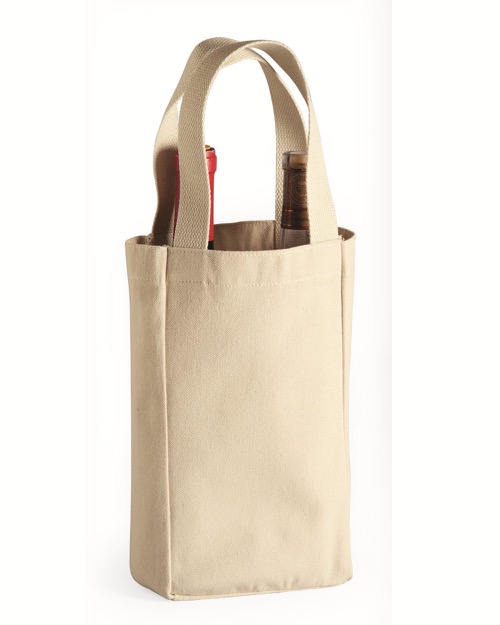 Liberty Bags - 10 Ounce Cotton Canvas Double Bottle Wine Tote