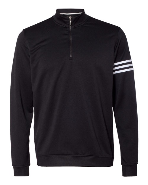 Adidas - Golf ClimaLite 3-Stripes French Terry Quarter-Zip Pullover