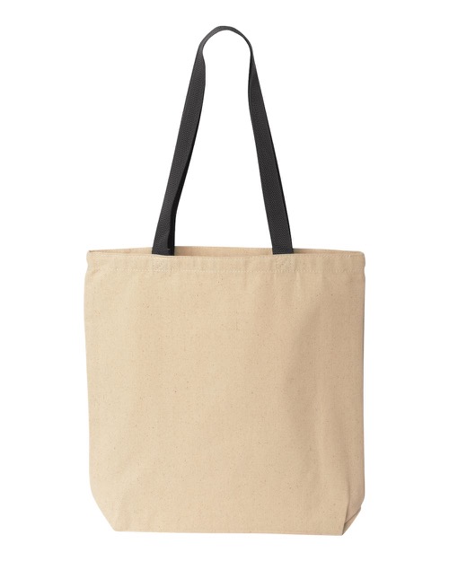 Liberty Bags - 10 Ounce Gusseted Cotton Canvas Tote with Colored Handle