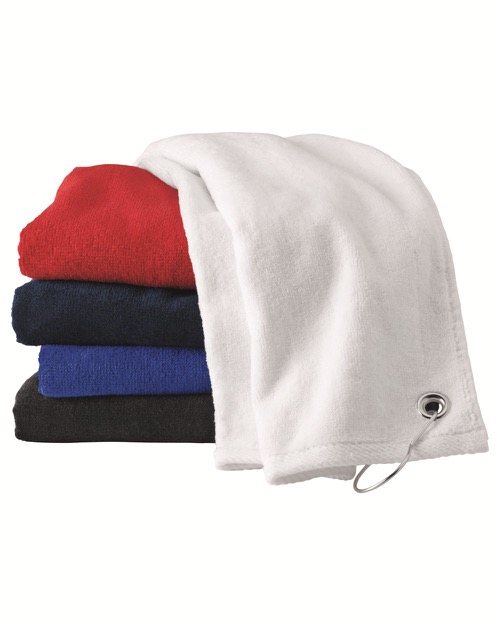 Carmel Towel Company - Velour Hemmed Towel with Corner Grommet & Hook