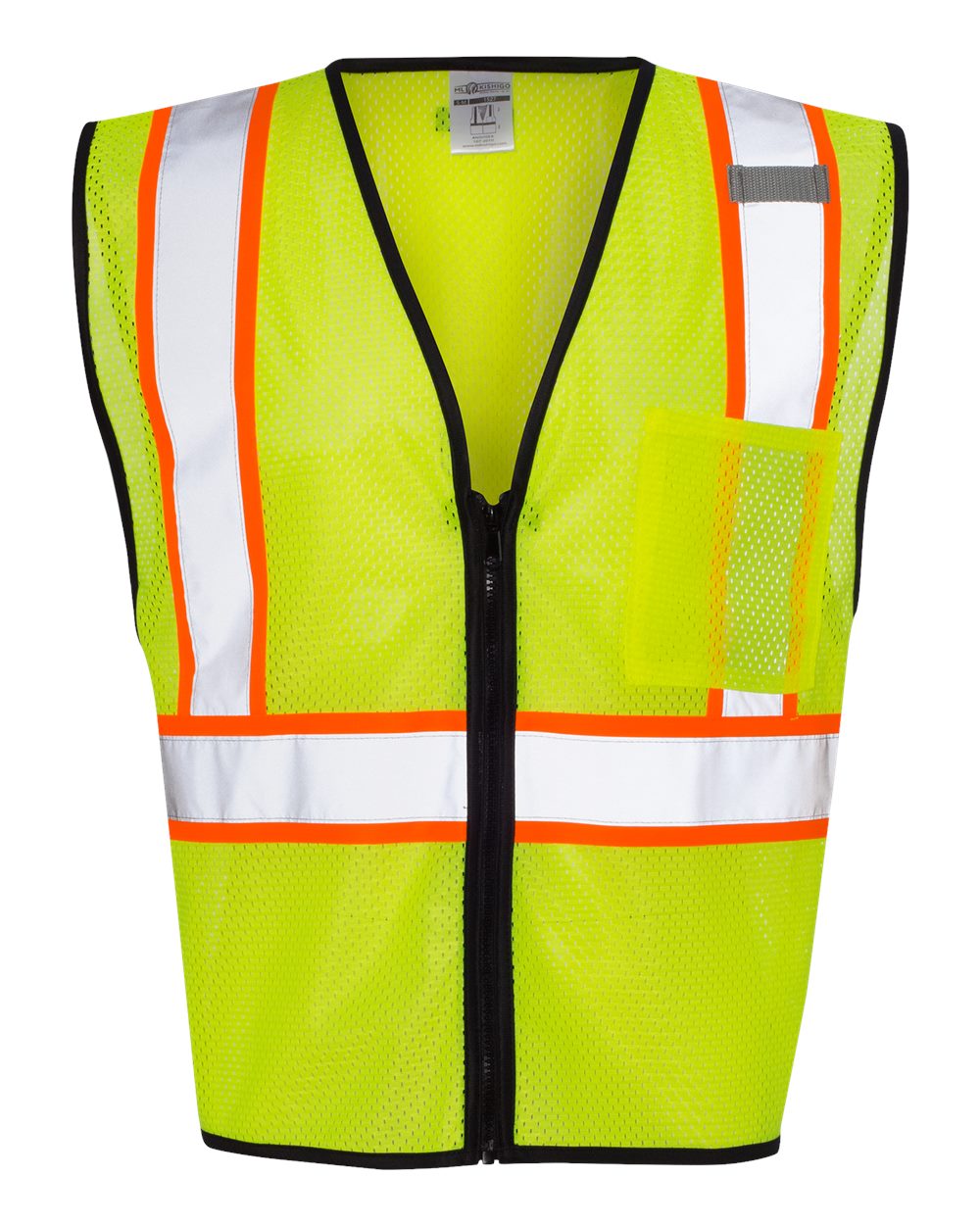 Kishigo - Economy Contrasting Vest with Zippered Front