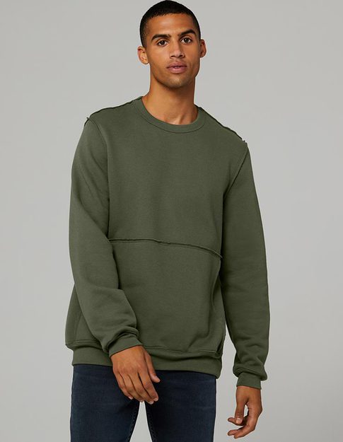 Bella + Canvas - Unisex Raw Seam Crew Pullover