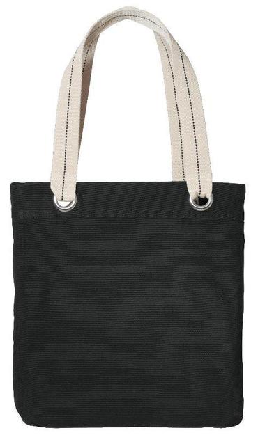 DTLA Print - Colorful Cotton Canvas Allie Tote Bag with Interior Lining