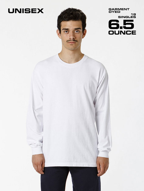 Los Angeles Apparel - 6.5 Oz L/S Garment Dye T-Shirt