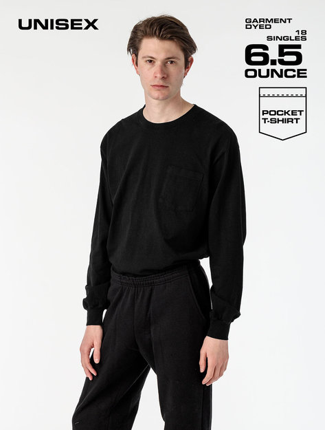 Los Angeles Apparel - L/S Pocket Crew 6.5oz