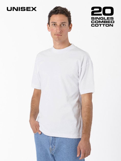Los Angeles Apparel - S/S Mock Crew Neck 6.0oz Heavy
