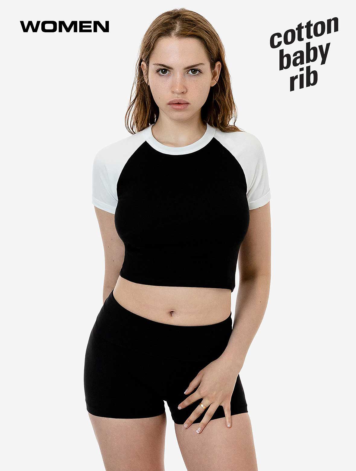 Los Angeles Apparel - Baby Rib Short Sleeve Raglan