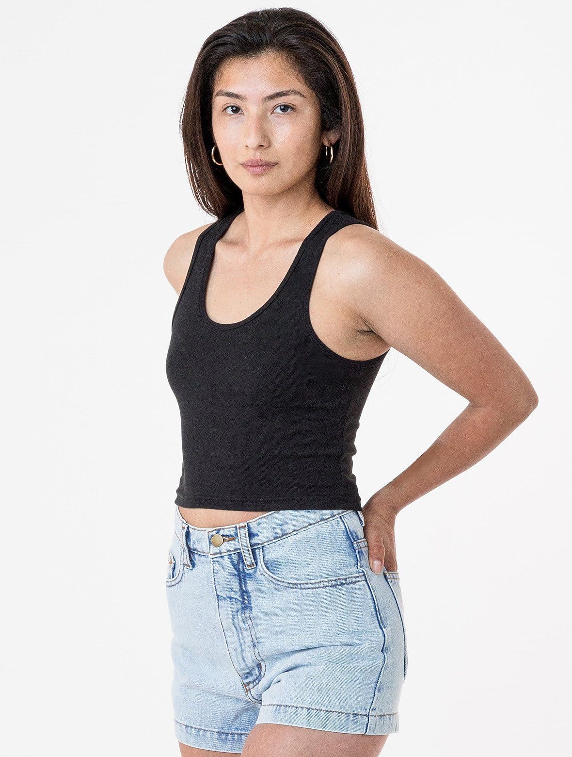 Los Angeles Apparel - Baby Rib Crop Tank