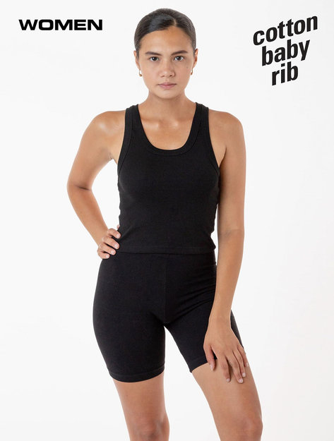 Los Angeles Apparel - Sporty Baby Rib Crop Tank
