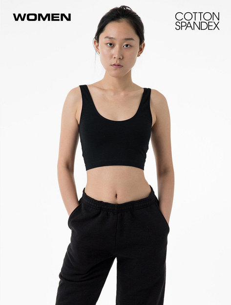 Los Angeles Apparel - Cotton Spandex Tank Crop Top