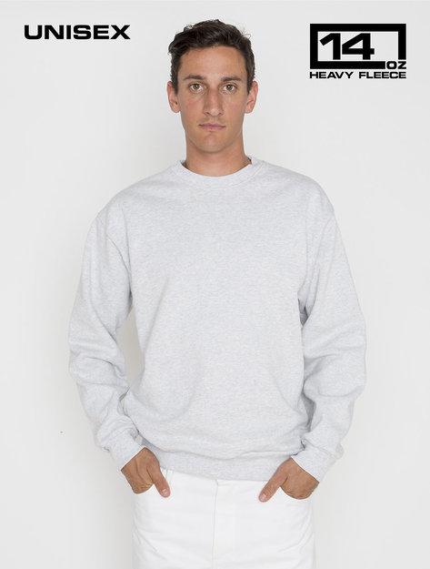 Los Angeles Apparel - L/S Heavy Fleece Po Crew 14 Oz