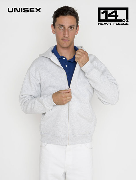 Los Angeles Apparel - L/S Heavy Fleece Zip Up 14 Oz