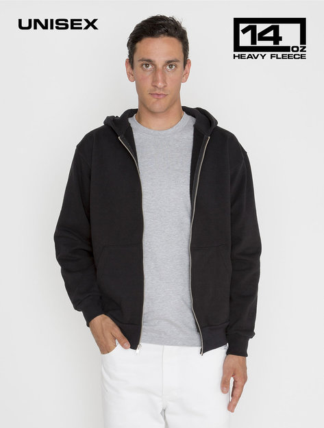Los Angeles Apparel - L/S Heavy Fleece Zip Up 14 Oz