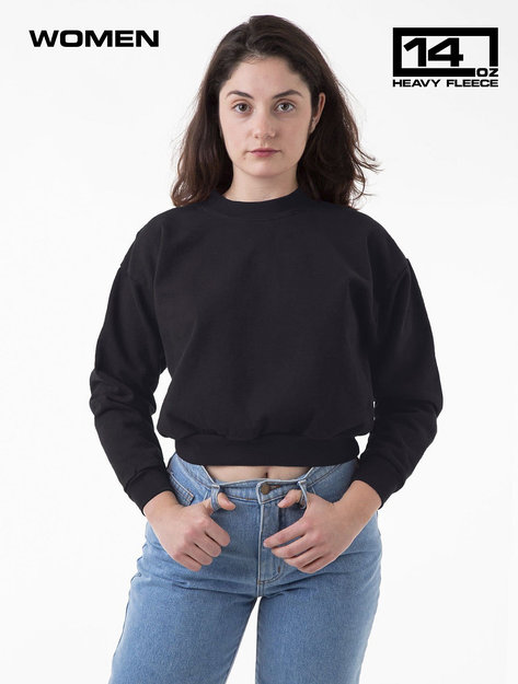Los Angeles Apparel - Hf Cropped Mock Neck Pullover