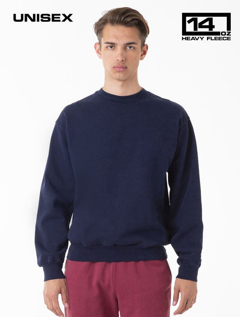 Los Angeles Apparel - L/S Heavy Fleece Po Crew 14 Oz Garment Dyed